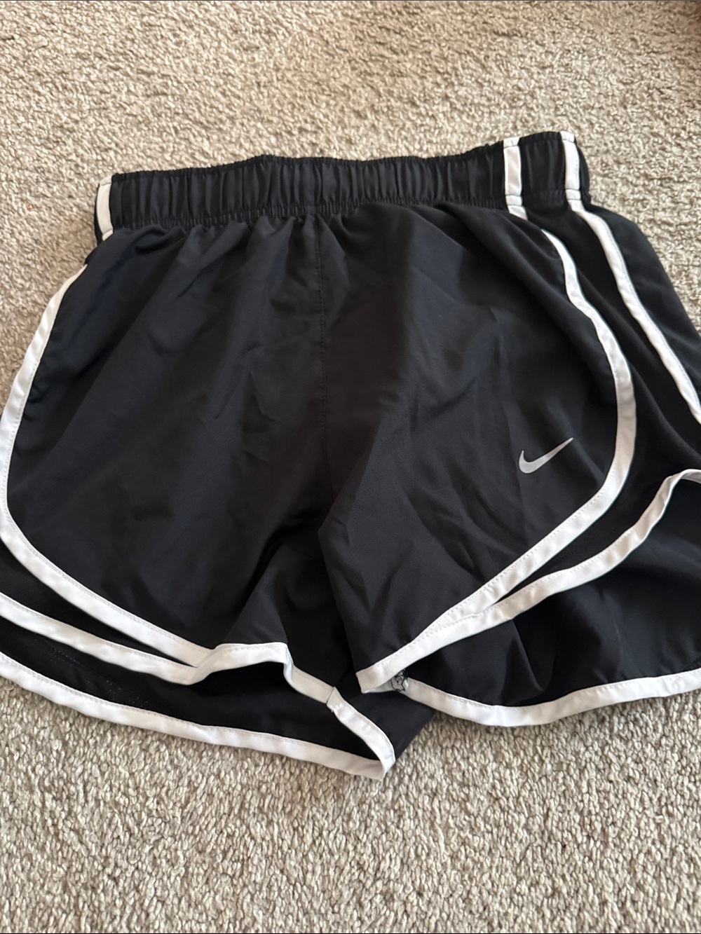 Nike Women’s Black Athletic Shorts with White Trim